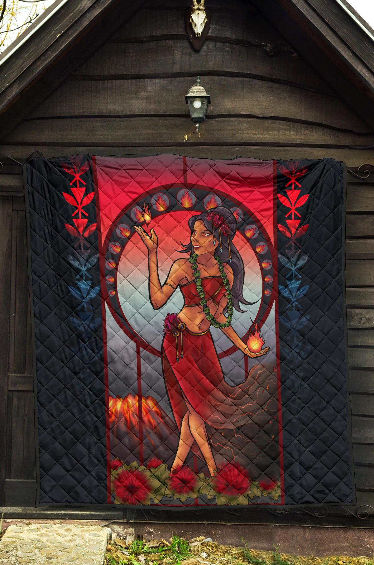 Hawaii Polynesian Quilt - Hawaiian Madame Pele - Polynesian Pride