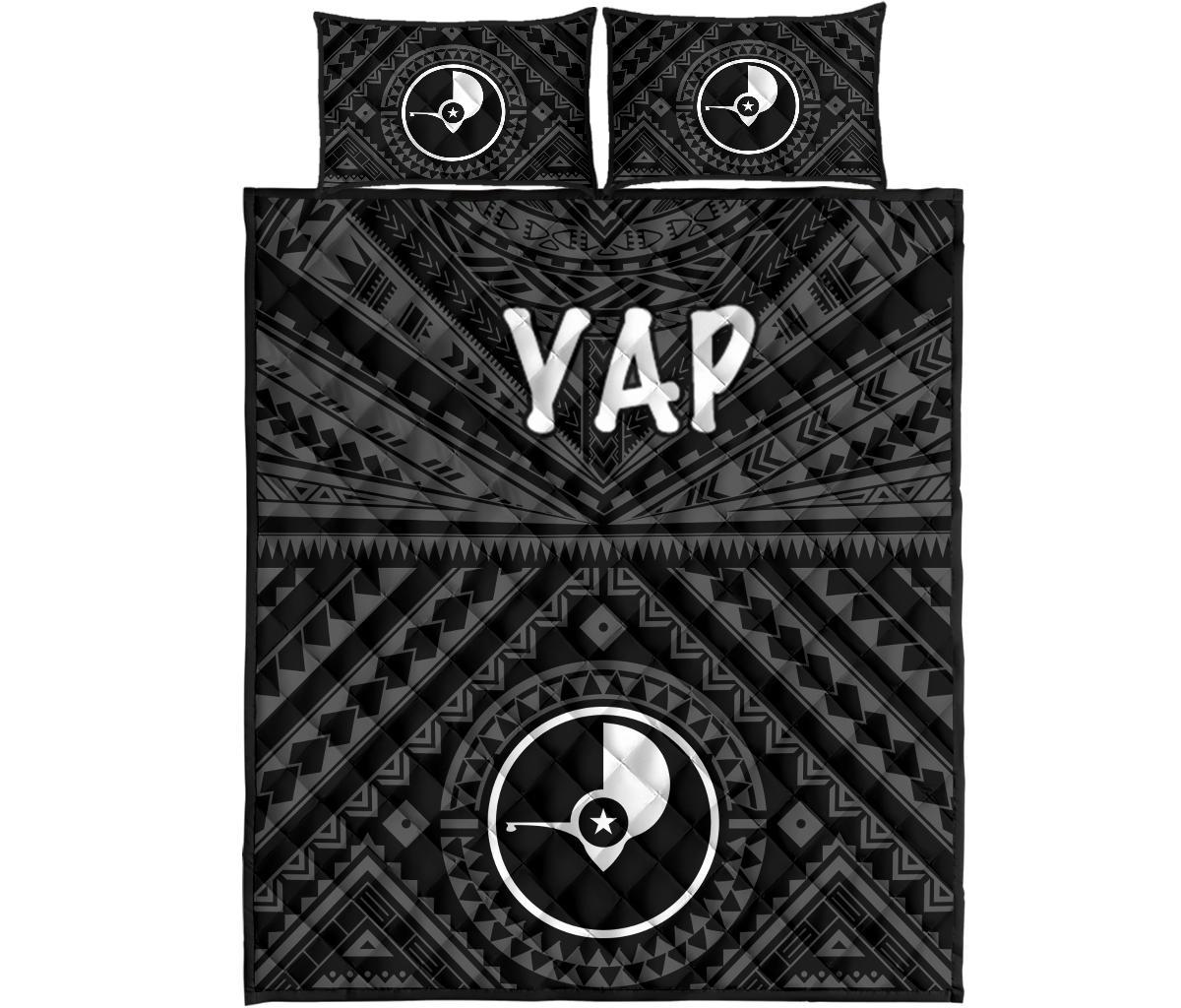 Yap Quilt Bed Set - Yap Seal With Polynesian Tattoo Style - Polynesian Pride