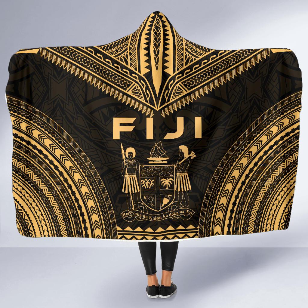 Fiji Polynesian Chief Hooded Blanket - Gold Version - Polynesian Pride