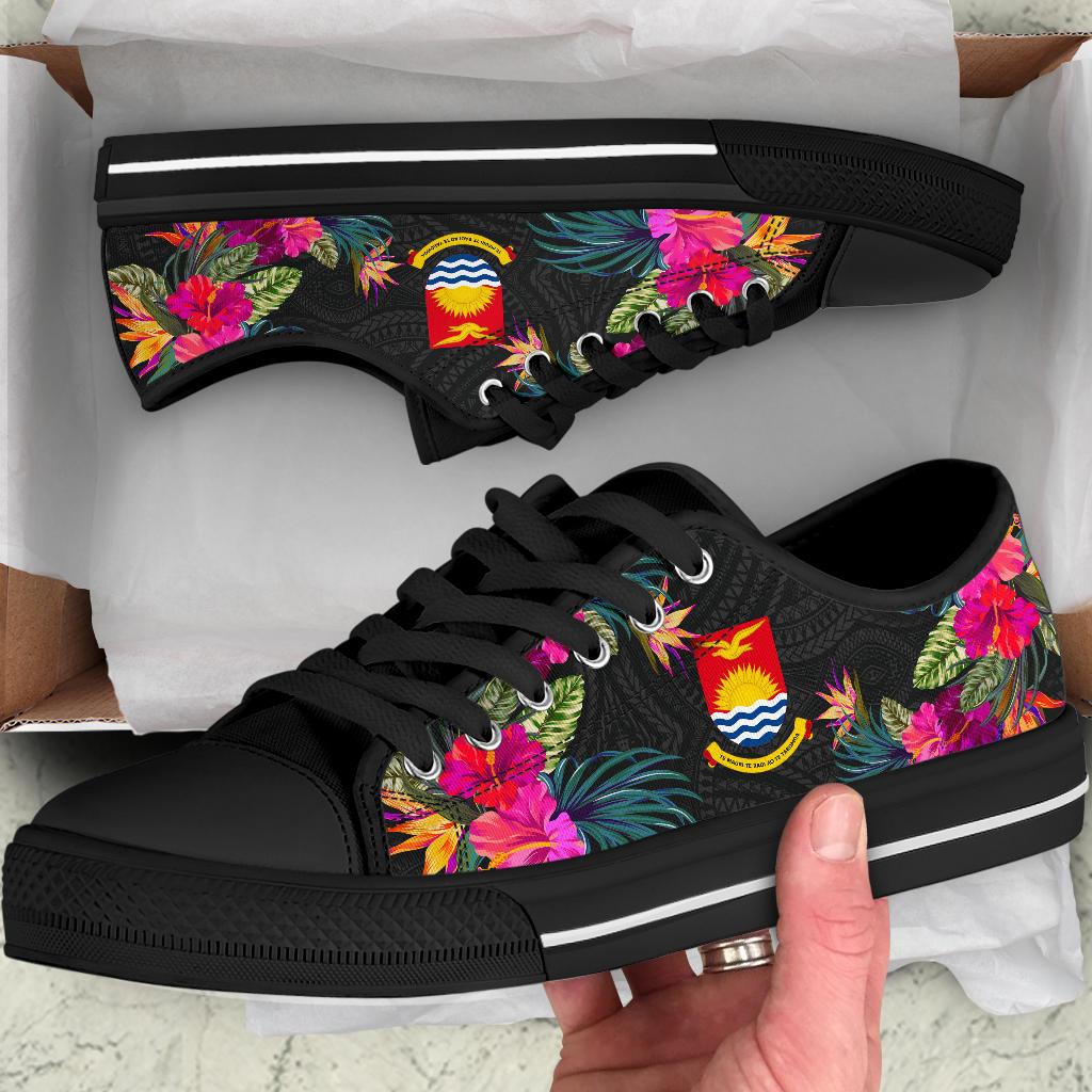 Kiribati Low Top Shoe - Hibiscus Polynesian Pattern - Polynesian Pride
