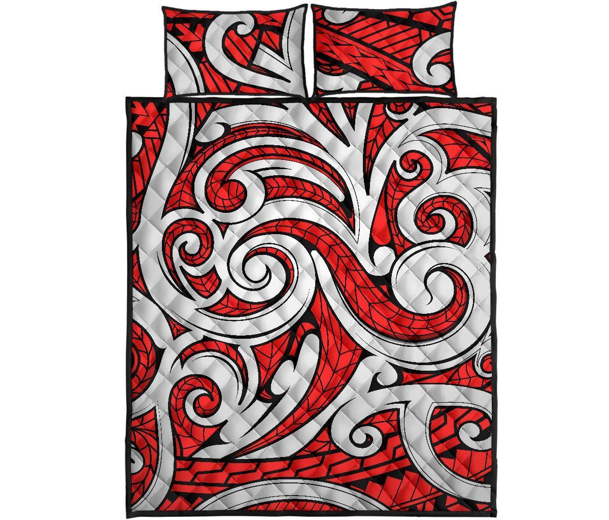 Hawaii Quilt Bed Set Polynesia Maori Ethnic Ornament AH - Polynesian Pride