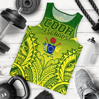(Kuki Arirani) Cook Islands Premium Tank Top Green and Yellow - Polynesian Pride