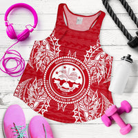 Federated States Of Micronesian Women Tank Top Map Red White - Polynesian Pride