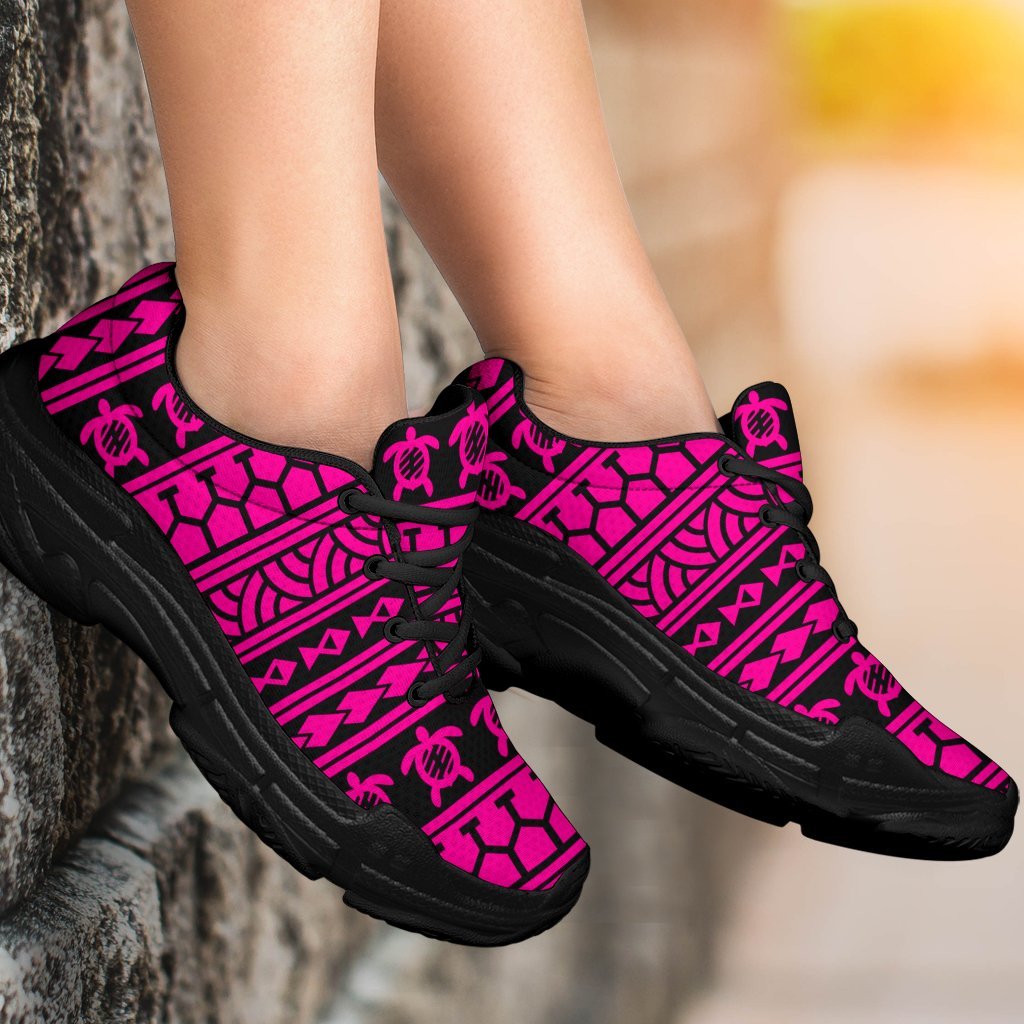 Polynesian tattoo tribal Pink Chunky Sneakers - Polynesian Pride