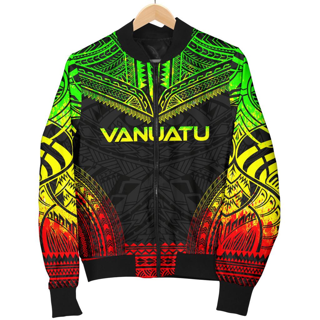 Vanuatu Polynesian Chief Men's Bomber Jacket - Reggae Version - Polynesian Pride