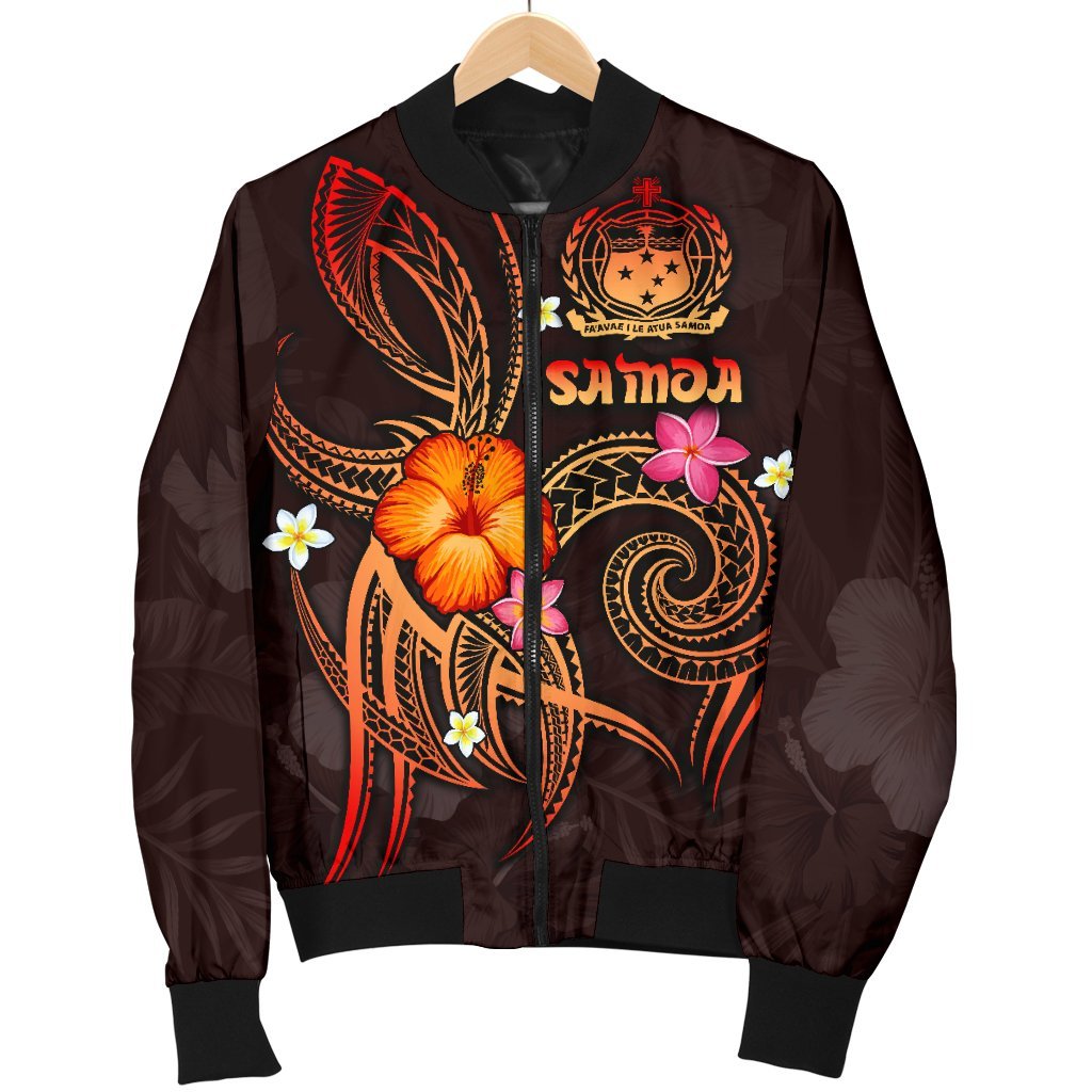 Polynesian Hawaii Men's Bomber Jacket - Legend of Samoa (Red) - Polynesian Pride