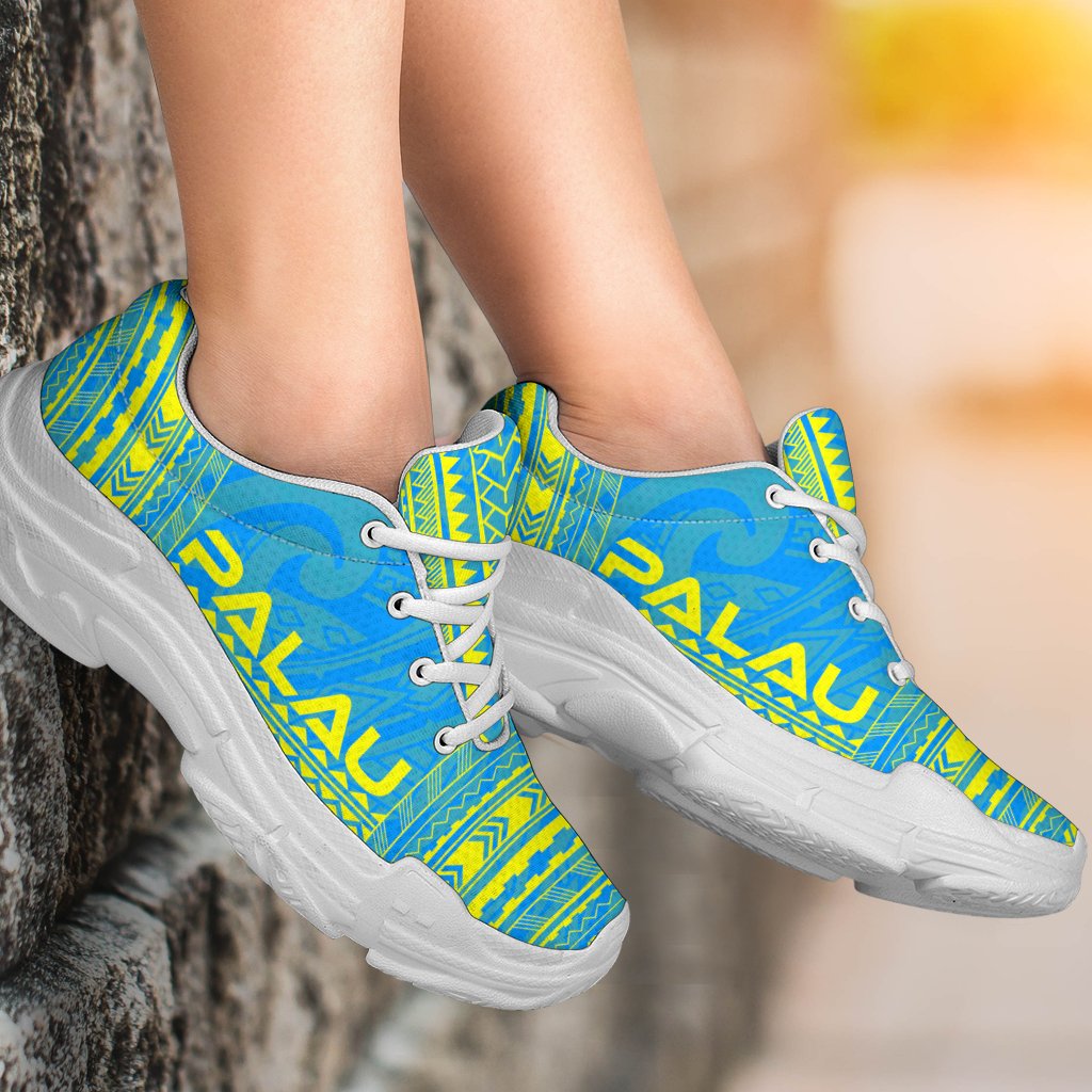 Palau Chunky Sneakers - Polynesian Chief Flag Version - Polynesian Pride
