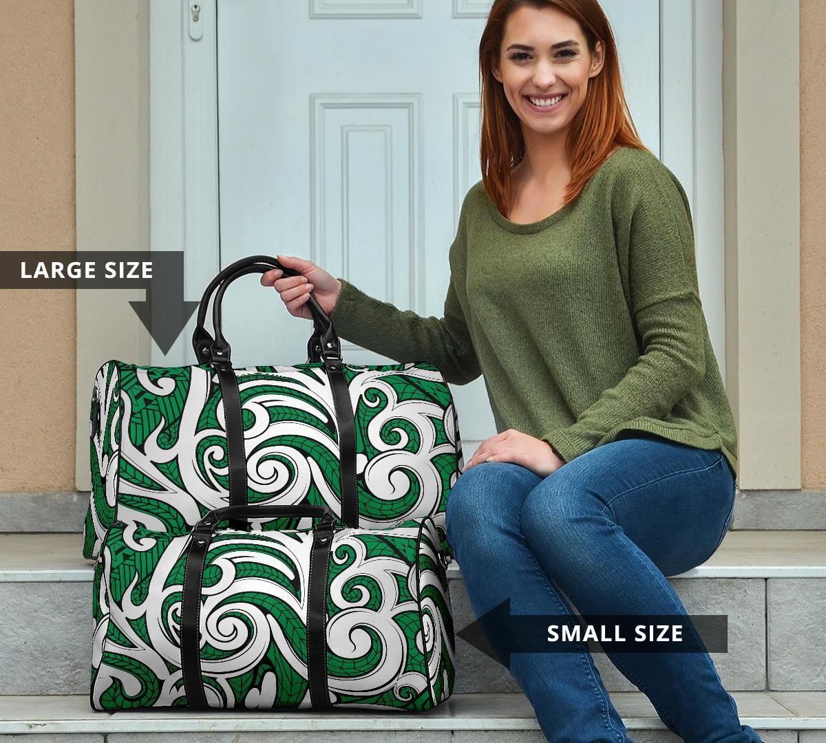 Polynesian Maori Ethnic Ornament Green Hawaii Travel Bag - Polynesian Pride