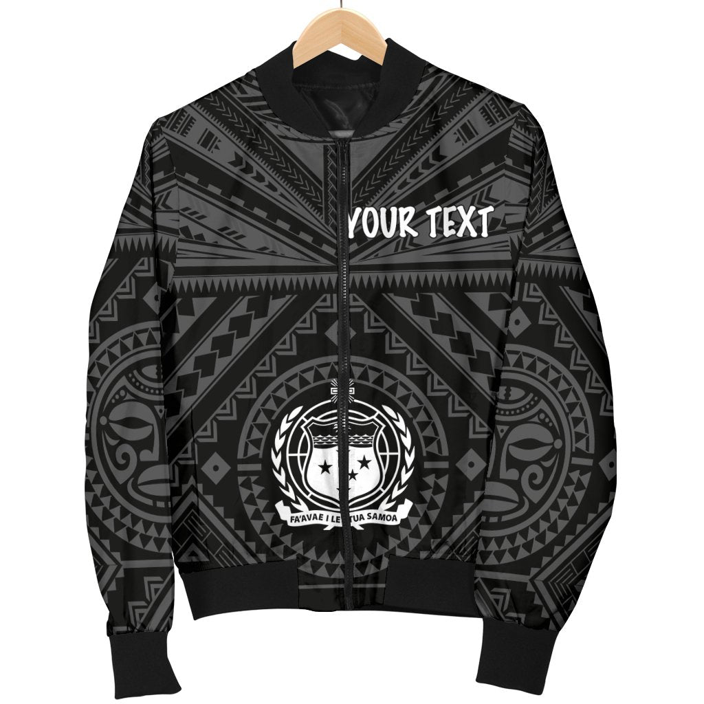 Samoa Personalised Men's Bomber Jacket - Samoa Seal In Polynesian Tattoo Style - Polynesian Pride