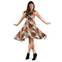 Hawaii Hibiscus Vintage Midi Dress - Polynesian Pride