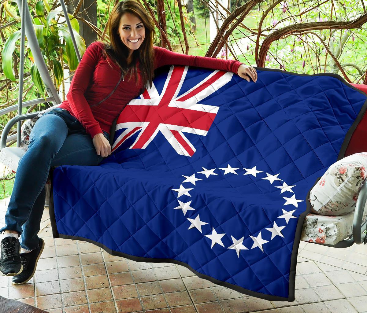 Cook Islands Flag Premium Quilt - Polynesian Pride