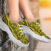Polynesian Symmetry Yellow Chunky Sneakers - Polynesian Pride