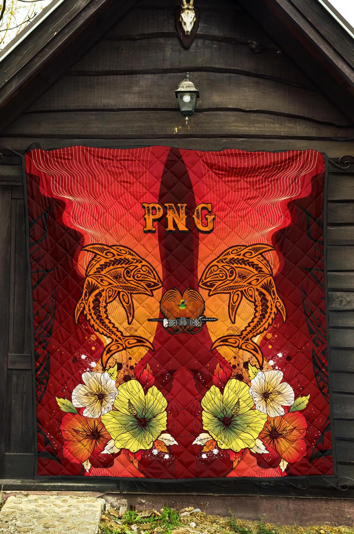 Papua New Guinea Premium Quilt - Tribal Tuna Fish - Polynesian Pride