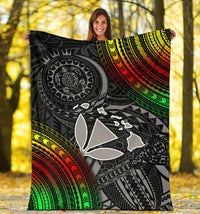 Hawaii Polynesian Premium Blanket - Kanaka Maoli Hawaiian Map - Polynesian Pride