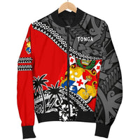 Tonga Men'S Bomber Jacket Polynesian Style Fall In The Wave - Polynesian Pride