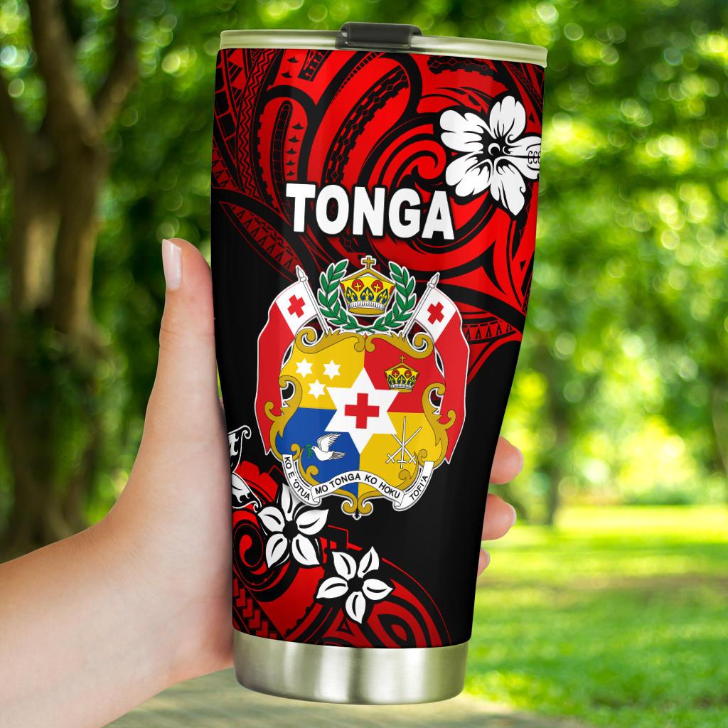 Mate Ma'a Tonga Rugby Tumbler Polynesian Unique Vibes - Red - Polynesian Pride