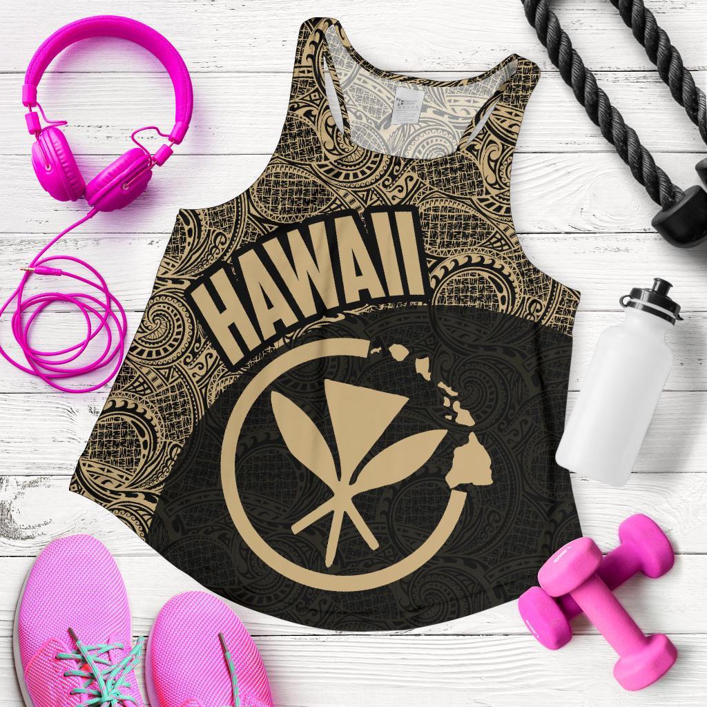 Hawaii Kanaka Maoli Womes Racerback Tank 02 TH90 - Polynesian Pride