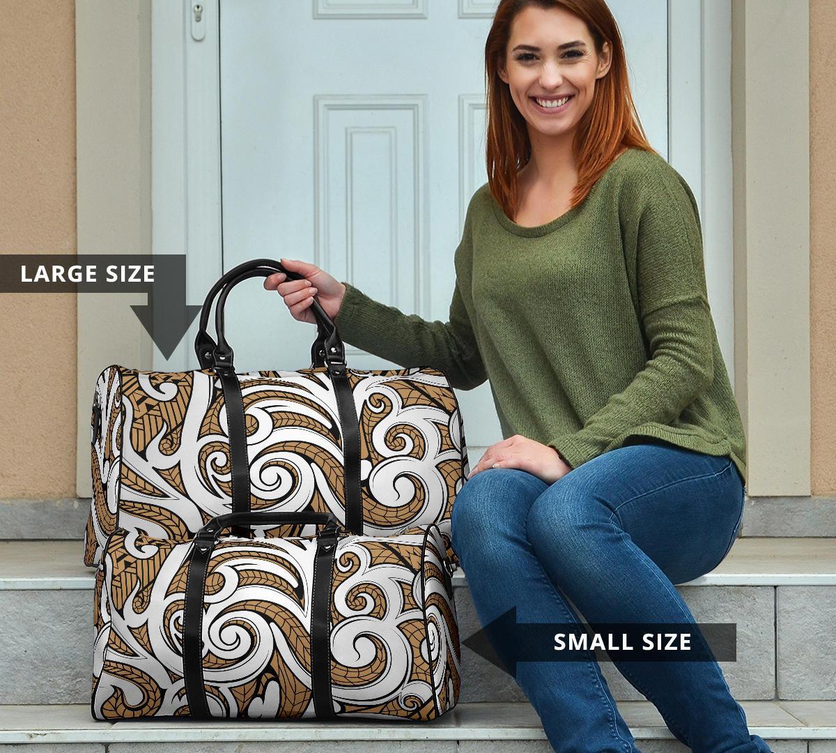 Polynesian Maori Ethnic Ornament Gold Hawaii Travel Bag - Polynesian Pride