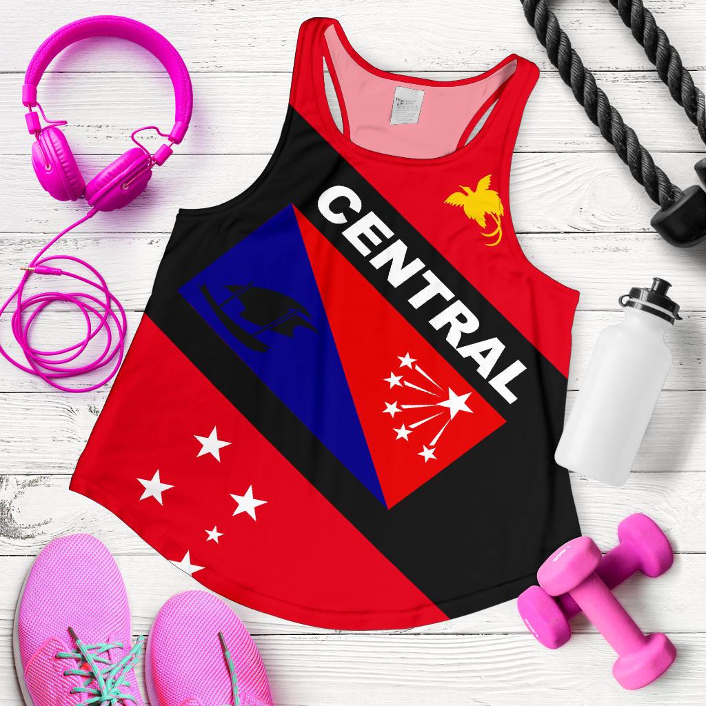 Papua New Guinea Women's Racerback Tank - Central Province Red - Polynesian Pride