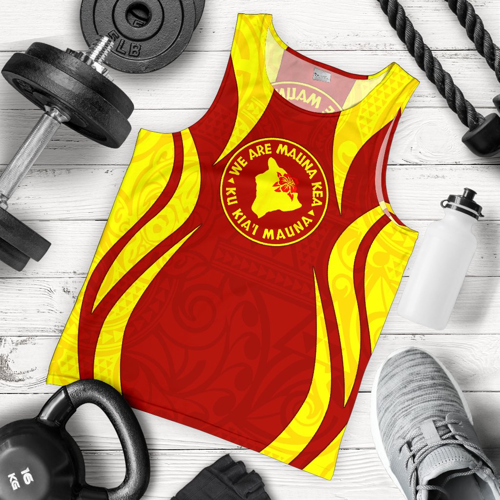 Mauna Kea Men's Tank Top 05 Red - Polynesian Pride