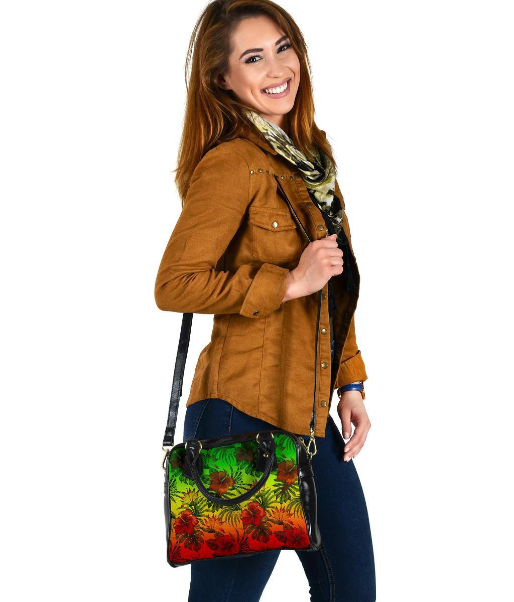 Polynesian Shoulder Handbag - Reggae Hibiscus Patterns - Polynesian Pride