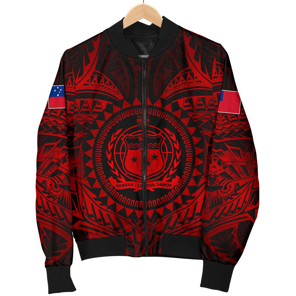Samoa Polynesian Men's Bomber Jacket - Samoa Red Seal - Polynesian Pride