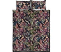 Hawaii Quilt Bed Set Palm Leaves Tropical Flowers AH - Polynesian Pride