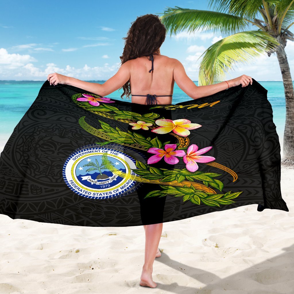 Federated States Of Micronesia Polynesian Sarong - Plumeria Tribal - Polynesian Pride