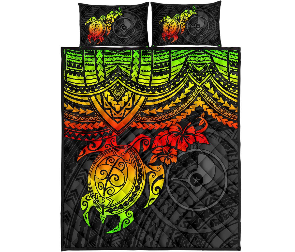 Yap Polynesian Quilt Bed Set - Reggae Turtle - Polynesian Pride