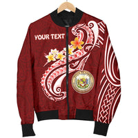 Hawaii Personalised Men's Bomber Jacket - Hawaii Seal Polynesian Patterns Plumeria - Polynesian Pride