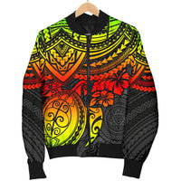 Polynesian Bomber Jacket (Men) - Polynesian Reggae Turtle - Polynesian Pride