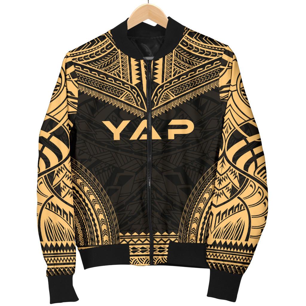 Yap Polynesian Chief Men's Bomber Jacket - Gold Version - Polynesian Pride