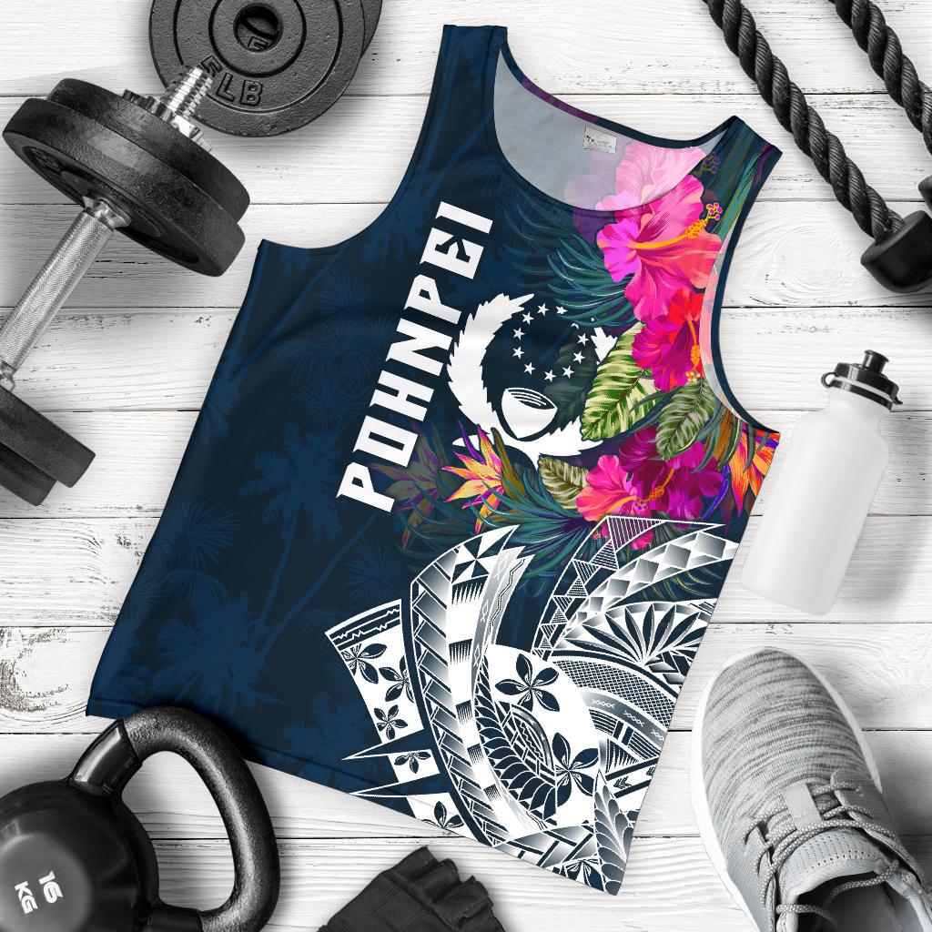 Pohnpei Men's Tank Top - Pohnpei Summer Vibes Blue - Polynesian Pride