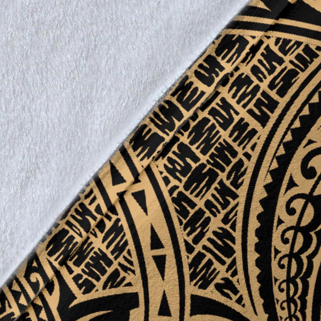 Marshall Islands Coconut Tree Premium Blanket Gold - Polynesian Pride