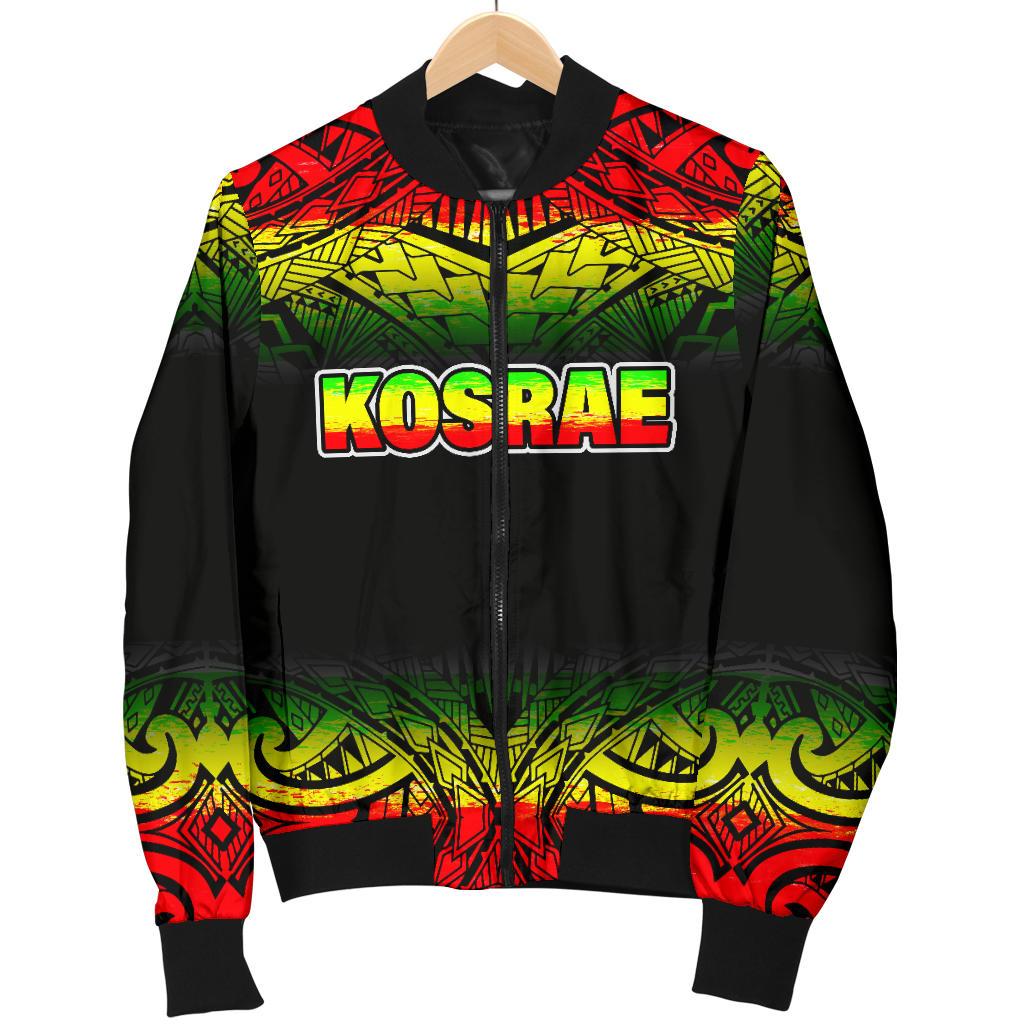 Kosrae Women's Bomber Jacket - Fog Reggae Style - Polynesian Pride