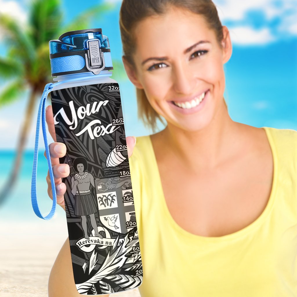Fiji Custom Personalised Hydro Tracking Bottle - Wings Style - Polynesian Pride