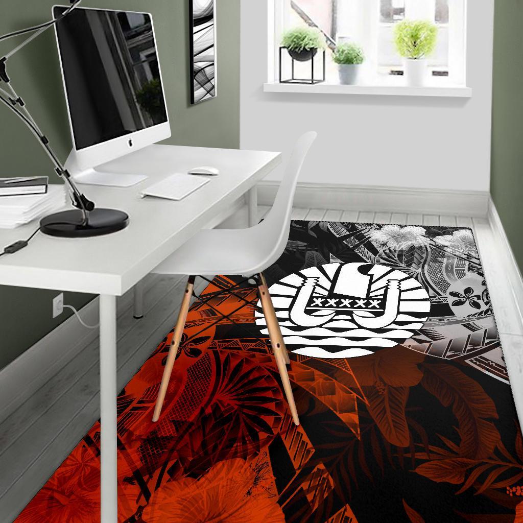 Tahiti Polynesian Area Rug - Vintage Polynesian Turtle - Polynesian Pride