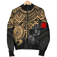 Tonga Polynesian Bomber Jacket (Men) - Golden Turtle - Polynesian Pride