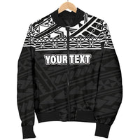 Polynesian Custom Personalised Women's Bomber Jacket - Black Style - Polynesian Pride