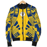 Niue Men Bomber Jackets - Polynesian Tattoo Flag - Polynesian Pride