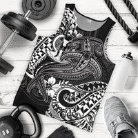 Vanuatu Polynesian Men's Tank Top - White Shark Polynesian Tattoo White - Polynesian Pride
