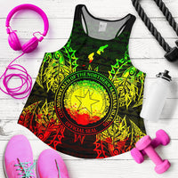 Northern Mariana Islands Polynesian Women Tank Top Map Reggae - Polynesian Pride