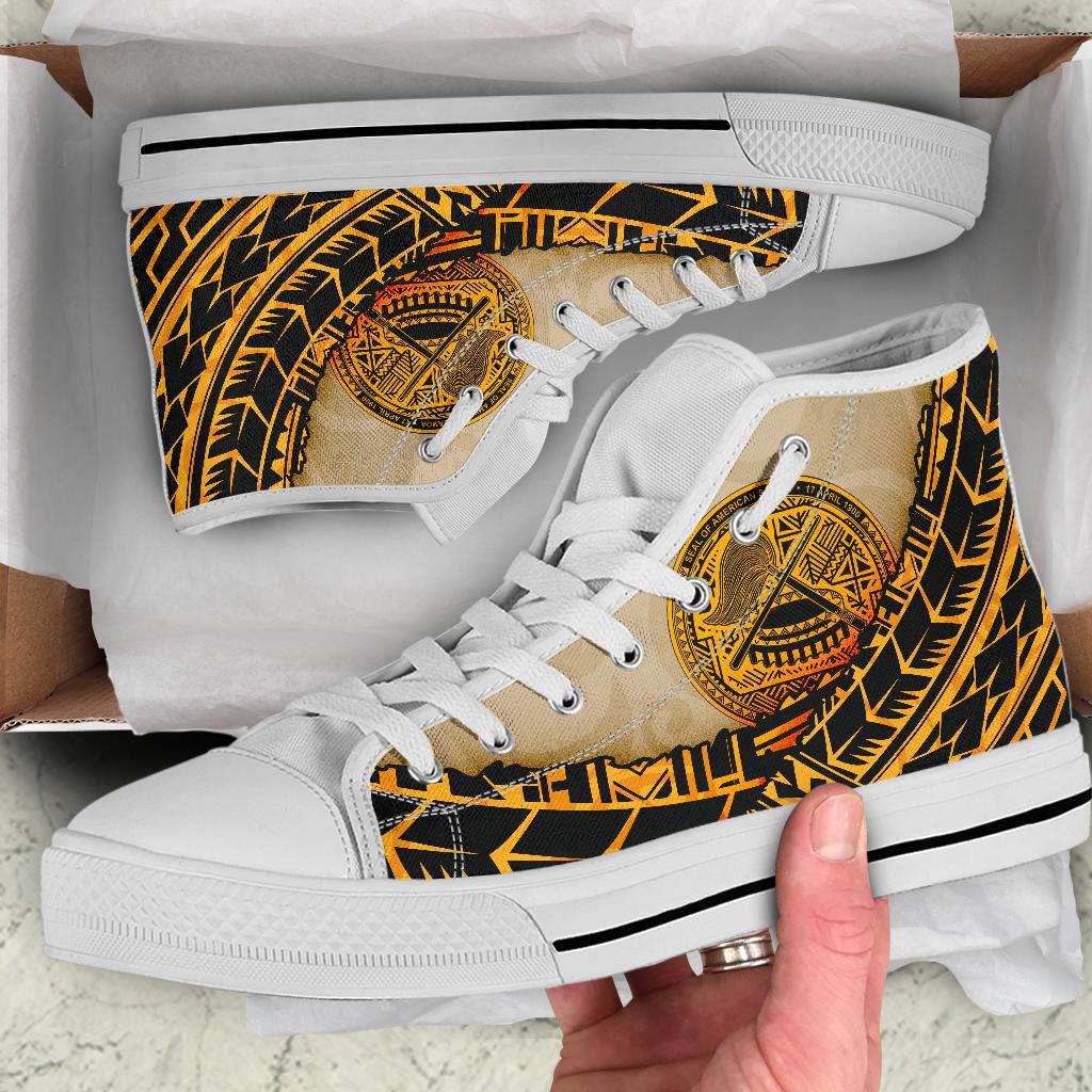 American Samoa High Top Shoes - Polynesian Wild Style - Polynesian Pride