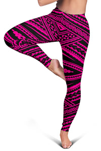 Polynesian Tatau Pink Hawaii Women's Leggings AH - Polynesian Pride