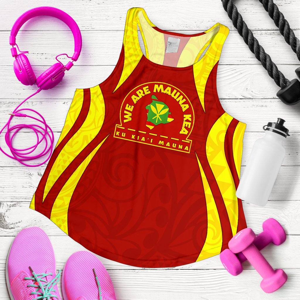 Mauna Kea Women's Racerback Tank 02 Red - Polynesian Pride