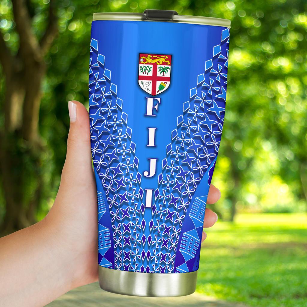 Fiji Drua Tumbler Tapa - Polynesian Pride