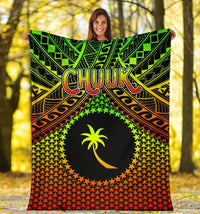 Polynesian Chuuk Premium Blanket - Reggae Vintage Polynesian Patterns - Polynesian Pride