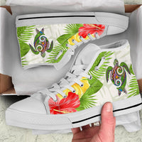 Polynesian Hawaii High Top Shoes Turtle Colorful - Polynesian Pride