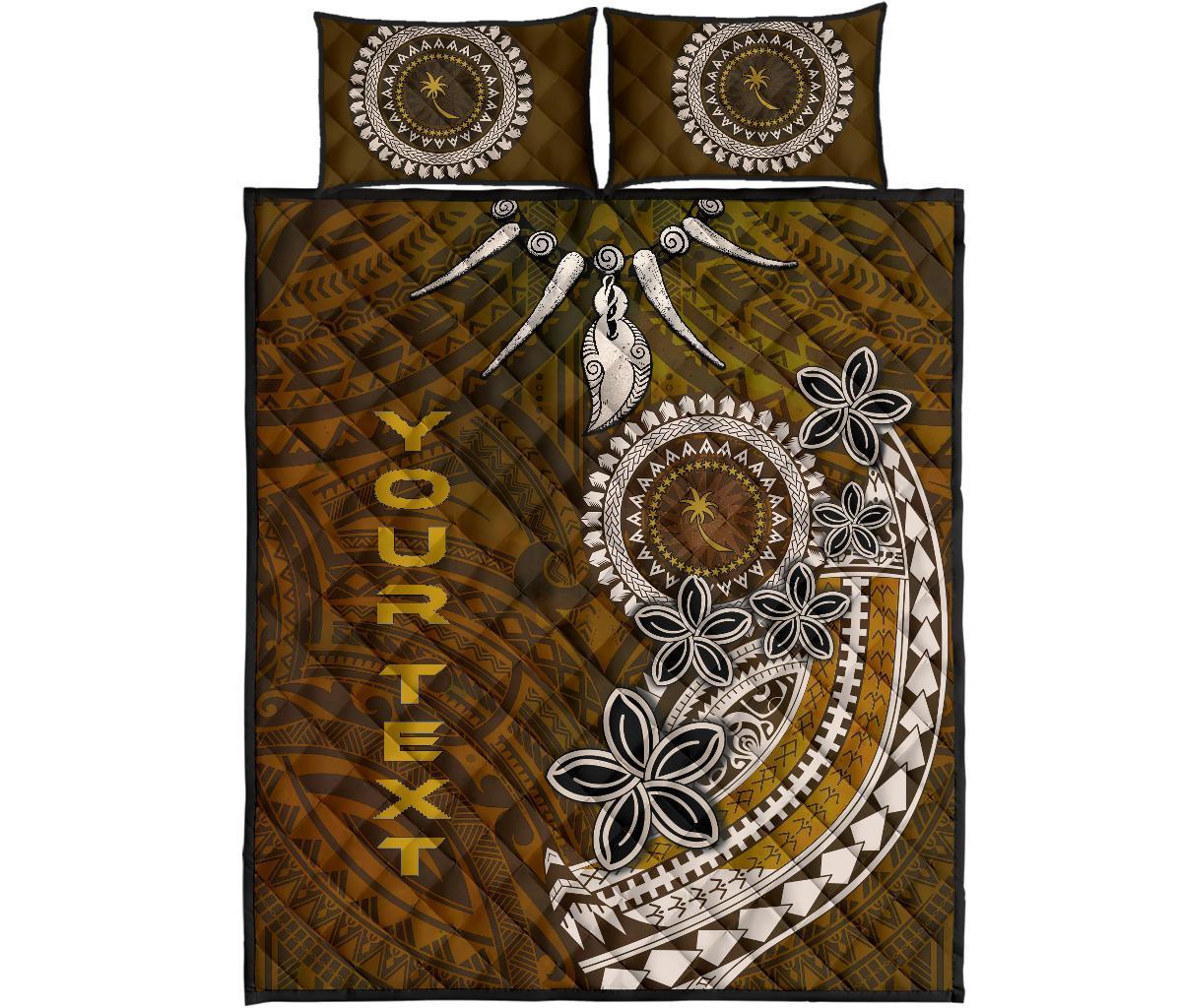 Chuuk Custom Personalised Quilt Bed Sets - Polynesian Boar Tusk - Polynesian Pride