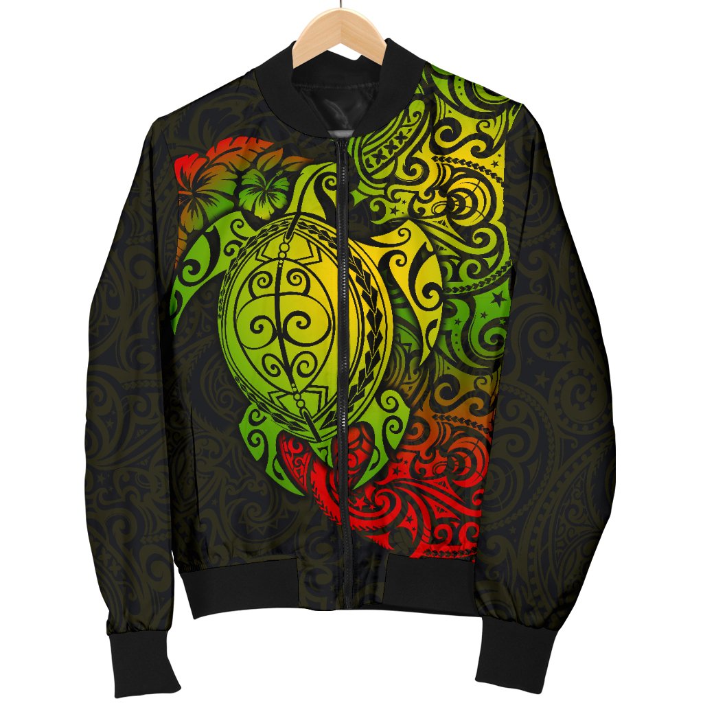 Polynesian Hawaii Bomber Jacket (Men) - Polynesian Turtle - Polynesian Pride